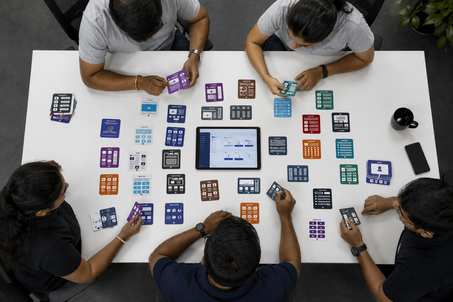 Our team at work — whiteboard session
